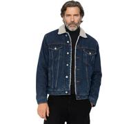 Schott NYC Herren Trucksherpa Jacke, blau, M