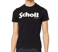 Schott Nyc Herren Tslogo T-Shirt, Schwarz (Black Black), Small