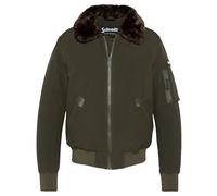 Schott NYC Schott Airlines Jacke mit Fellkragen, Kaki-Brun, grün, 3XL Grande Taille Taille Tall