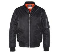 Schott NYC Schott Nylon Eco Airforcers Bomberjacke, Schwarz, Schwarz, 5XL Große Größen Tall