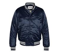 Schott NYC Unisex Tacson Jacke aus Nylon mit Satin-Schott, Marineblau, Small