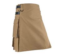 Schottenrock Tartan Herren Kilt Schottisch Klassischer Rock Gothic mit Taschen Kurzer Karierter Punk Herrenrock Schottischer Individualität Party Skirt Vintage Herrenröcke