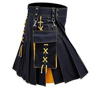 Schottischer Kilt Männer Faltenrock-Design Herren Scottish Skirt Bequemem Stoff Für Sie Zu Tragen Schottische Hybrid-Tartan Lässige Highland Schottenrock Skater Glattem Mid Century Plisseerock