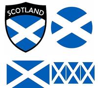 Schottland Aufbügler Wappen Transferbügeln Zum Aufbügeln 6 Stück Kleidungsstücke T-Shirt Bügelmotiv - 6B