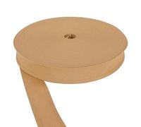 Schrägband aus 100 % Baumwolle, 13 mm, 25 mm breit, Champagnerfarben, 50 m Rolle