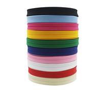 Schrägband aus 100% Polyester, 12 mm, Schrägband, einfarbig, zum Nähen und Trimmen von Kleidung