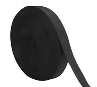 Schrägband Baumwolle, 50mx2.5cm Baumwollband, Baumwoll Gurtband, Nahtband Baumwolle, Köperband Aus Baumwolle, Einfassband Zum Nähen mit Fischgrätenstich,für Heimwerker Handwerk Nähen Stricken(Schwarz)