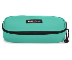 Schreibgeräteetui EASTPAK "OVAL SINGLE", Kinder, aquamarine, Polyester, Schreibgeräteetuis, Schulmäppchen, im praktischen Design und Logo-Patch (94563003-0) aquamarine