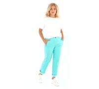 Schuerzenfabrik Hosen Damen Grün Größe 48 - Chinohose aus Baumwoll-Stretch mit Reißverschlusstaschen - Bequeme Jogpants Damen, pflegeleicht, weich & formstabil für Freizeit & Beruf
