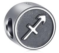 Schütze Sternzeichen Charms passen Pandora Herz Armband, antike Sterling Silber Geburtstag Stern Zeichen Halskette Perlen, 12 Konstellation Astrologie Charm, Geschenke für Thanksgiving/Weihnachten