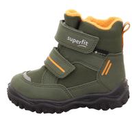 Winterboots SUPERFIT "HUSKY1 WMS: mittel", Mädchen, Gr. 23, grün (khaki, orange), Textil, Schuhe Winterboots, Snowboots mit wasserdichtem GORE TEX, Größenschablone zum Download (97774053-23) khaki, or
