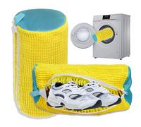 Schuh-Waschmaschinentasche, Wäschesack für Waschmaschine und Trockner, wiederverwendbar, 2 Stück, Schuh-Reinigungsbeutel für Turnschuhe, 360° Tiefenreinigungsmaschine für alle Schuhtypen, mit