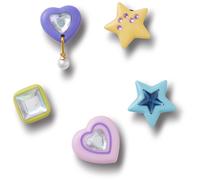 Schuhanstecker CROCS "Jibbitz™ Dazzling Gems", Mädchen, pastellfarben, PVC, Zinklegierung, Schuhzubehör Schuhanstecker, Charm, Anstecker für Crocs Schuhe (10110710-0) pastellfarben