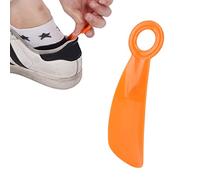 Schuhanzieher, 14 X 4 Cm Kurzer Schuhanzieher Kleiner Tragbarer Bequemer Bogen Dicker Moderater Schuhlöffel Zunge Schuhanzieher mit Aufhängeloch Reisetragbar für ältere Menschen(Orange)
