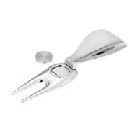 Schuhanzieher 7,6 x 4,1 x 0,5 cm Neusilber Mini Golf-Schuhlöffel mit Pitchgabel & Ballmarker