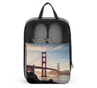 Schuhbeutel für Reisen, Golden Gate Bridge bedruckter Schuhkoffer für Reisen, Schuhtasche, wasserdicht, tragbar, Organizer, Sneaker, Reisetasche für Damen und Herren, Golden Gate Bridge,
