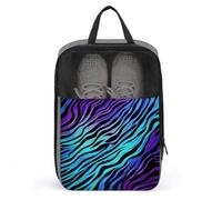 Schuhbeutel für Reisen, Lila, Blau, Grün, Camouflage, Zebrastreifen, bedruckter Schuhbeutel für Reisen, Schuhtasche, wasserdicht, tragbar, Organizer, Sneaker, Reisetasche für Damen und Herren, Lila,