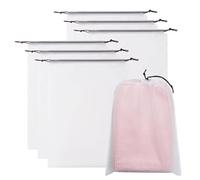 Schuhbeutel für Reisen - Reise-Schuhbeutel zum Verpacken im Koffer | 6 Stück Aufbewahrungstasche mit Kordelzug, tragbare Organizer, transparent für Herren, Damen, Teenager, Zug