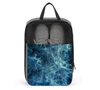Schuhbeutel mit blauem Neuronenbild, Schuhbeutel für Reisen, wasserdichte Schuhtasche, Schuhaufbewahrung, Organizer mit Reißverschluss und Griff, Sneaker-Tasche, Schuhbeutel, Stil, Einheitsgröße,