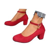 Schuhe Damen Elegant Chunky Pumps, Elegant und Bequem Trachten Dirndl Oktoberfest Schuhe mit Riemchen Blockabsatz Pumps Festliche Absatzschuhe High Heels Hochzeitsschuhe