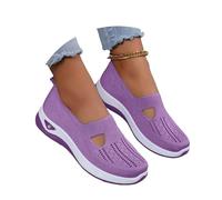 Schuhe Damen - Sneaker Breite Füße Fersensporn Atmungsaktive Bequeme Straßenlaufschuhe Sommerschuhe Outdoor Weite H Laufschuhe Shoes Sommer Fuß Walkingschuhe Tennisschuhe Lila 36