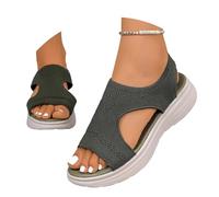 Schuhe Damen Sommer - Hallux Valgus Schuhe Damen Slide Sandalen Wandersandalen Sommer 38 Bequem 39 Bequeme Sommerschuhe Weite H Blau Barfußschuhe Leichte Armeegrün 37