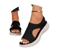 Schuhe Damen Sommer - Sandalen Barfußschuhe Damen Orthopädisch 39 Schuhe Sommer Barfußsandalen Blau Leichte Frauen Hallux Valgus Badesandalen Barfuss Sandale Strand Schwarz 37