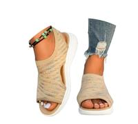 Schuhe Damen Sommer - Sommer Sandalen Sandals for Women Damen Bequem Barfußschuhe Summer Schuhe Schwarz Trekkingsandalen Mit Fußbett Sommersandalen Sport Khaki 43
