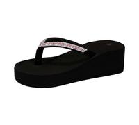 Schuhe Damen Wasserdicht 38 Modische Plateau-Sandalen, Glitzernde Zehentrenner, Atmungsaktive Bequeme Strandschuhe Für Den Schuhe Damen Badelatschen 34 Slippers Women Damenschuhe Weite H（42