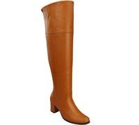 Schuhe Damenstiefel Overknee-Stiefel, Naturleder 190, Rot ElitaBut 44