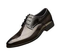 Schuhe Herren Leder Oxford Derby Schuhe Hochzeitsschuhe Schnürhalbschuhe Klassischer Business Lederschuhe Oxford Anzugschuhe Männer Businessschuhe Schwarz Braun 37-48