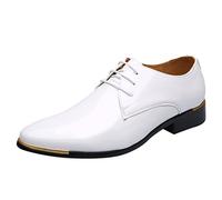 Schuhe Herren Schwarz Leder Oxford Derby Schuhe Hochzeitsschuhe Schnürhalbschuhe Männer Businessschuhe Klassischer Business Lederschuhe Oxford Anzugschuhe Schwarz Braun 37-48