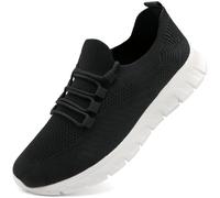 Schuhe Herren Turnschuhe Sportschuhe Laufschuhe Gym Schuhe Herren Sneaker Slip on Atmungsaktive Leichter Running Sneaker Sport Bequeme Freizeitschuhe Männer Schuhe Joggingschuhe Schwarze Größe 44