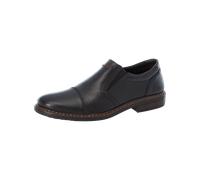 Slipper RIEKER, Damen, Gr. 47, schwarz, Leder, Schuhe Slipper, Anzugschuh, Business Schuh, Schlupfschuh mit stylischer Quernaht, Topseller (66312501-47) schwarz