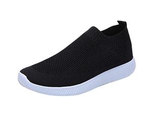Schuhe Turnschuhe Frauen Outdoor Mesh Einfarbige Sportschuhe Laufen Atmungsaktive Schuhe Turnschuhe (39,1Schwarz)