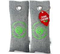 Schuhgeruch entfernen mit Aktivkohle - 2x75g Beutel gegen Schweißfüße, Feuchtigkeit & Fußgeruch - Schuh Deo geruchslos - Schuhtrockner & Geruchsneutralisierer für Arbeitsschuhe & Sneaker