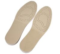 Schuhlift Einlegesohle Größe 43, Atmungsaktiv, Beige, 3cm | Erste Schicht Rindsleder und Eva, Unsichtbare Fersenerhöhung, für Alltag und Büro