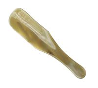 Schuhlöffel 18x4x1cm aus Yak Horn, Tragbarer Schuhanzieher | Polierte Oberfläche, Glatte Kanten, 1 Stück Schuhheber, für Büro und Unterwegs, Khakifarben