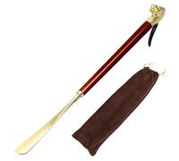 Schuhlöffel, 49 Cm Schuhlöffel Aus Holz, Langer Schuhanzieher Metall, Tragbarer Schuhlöffels, Schuhlift Für Senioren, Schuhlöffel Lang Holz Mit Metall Griff Für Herren Damen (A)