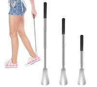 Schuhlöffel, Ausziehbarer Schuhlöffel Lang, Tragbare Schuhanzieher Lange Metall Schuhlöffel Edelstahl, Teleskop Schuhlöffel für Mann, Frau, Kind Und Alter Mann