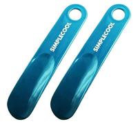 Schuhlöffel Kunststoff Set 2er Mini Kurz Shoe Horn Blau 19cm