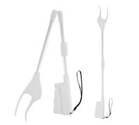 Schuhlöffel Lang Faltbar 68cm Schuhanzieher Metall Schuhlöffel für Kinder Schwangere Frauen Ältere Menschen Menschen mit Eingeschränkter Mobilität Große Menschen (Weiß)