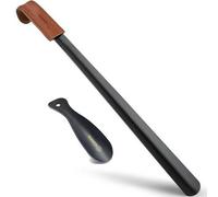 Schuhlöffel lang Metall 57 cm 2er Set Schwarz