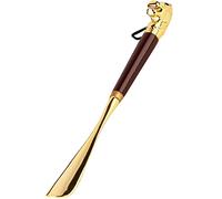 Schuhlöffel Lang Stabil High-End-Luxus-Löwenkopfform Schuhanzieher, Haushalt Langer Und Kurzer Griff Shoehorn, Einfach Zu Lagern Schuhheber, Exquisite Aufbewahrungstasche