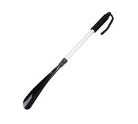 Schuhlöffel lang teleskopisch - ausziehbarer Schuhlöffel, Anziehhilfe & Sockenentferner für Herren, Damen, Senioren, lang, Kunststoff mit Metallgriff für Männer, Frauen, Kinder, Senioren, schwarz