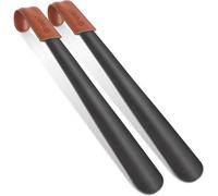 Schuhlöffel Metall Lang 42cm Ledergriff Stabil Shoe Horn Stiefel