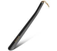 Schuhlöffel Metall Lang 42cm Schwarz mit Aufhängeband