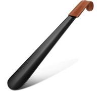 Schuhlöffel Metall Lang 42cm Schwarz Shoe Horn Stabil Ledergriff