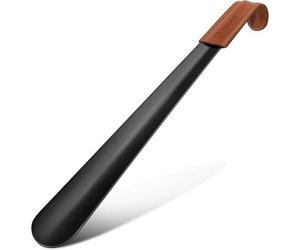 Schuhlöffel Metall Lang 42cm Schwarz Shoe Horn Stabil Ledergriff