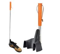 Schuhlöffel mit langem Griff - 76 cm verstellbarer Stahl, Schuhlöffel, Teleskop-Sockenentferner-Stick | Ergonomische Anziehhilfe für Senioren, Schuhhelfer für Reisen, Zuhause, Familie, -freun